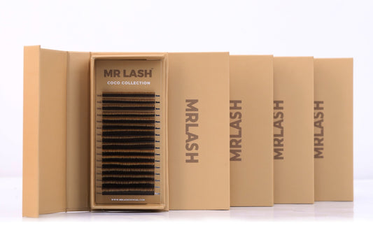 Brown volume lashes mix trays